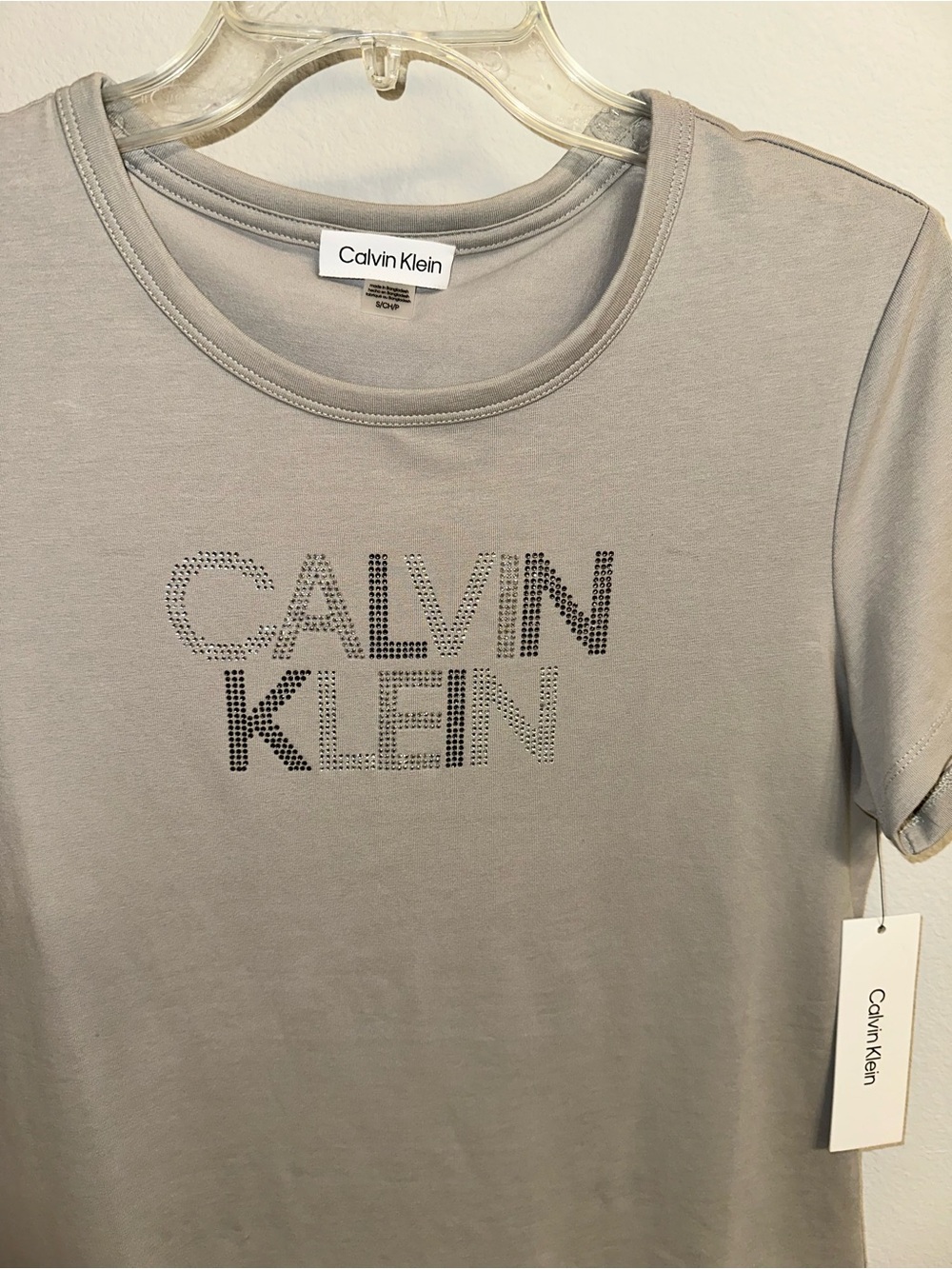 Calvin Klein Women's Taupe Logo Tee Dress size S. - Picture 5 of 6